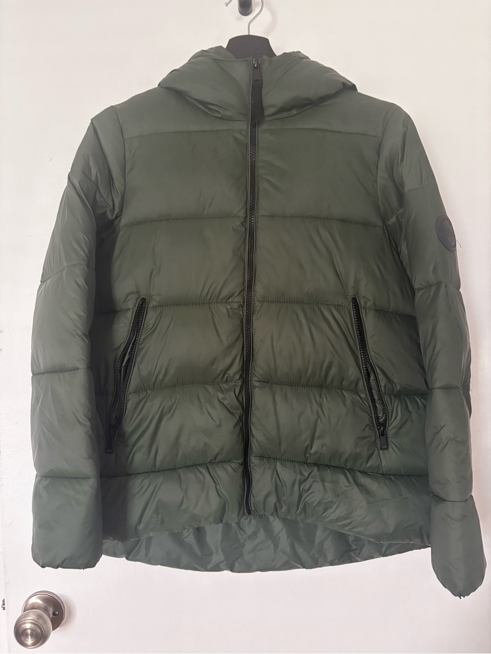 Zara women’s Hooded Puffer Jacket - Olive